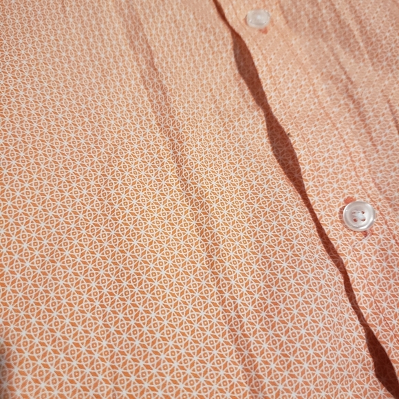 Cody James Peach Patterned Western Short Sleeve Button Down Shirt Small - Picture 5 of 6
